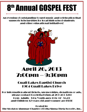 8th Annual Delta Sigma Theta Sorority Gospel Fest and Scholarship Fundraiser